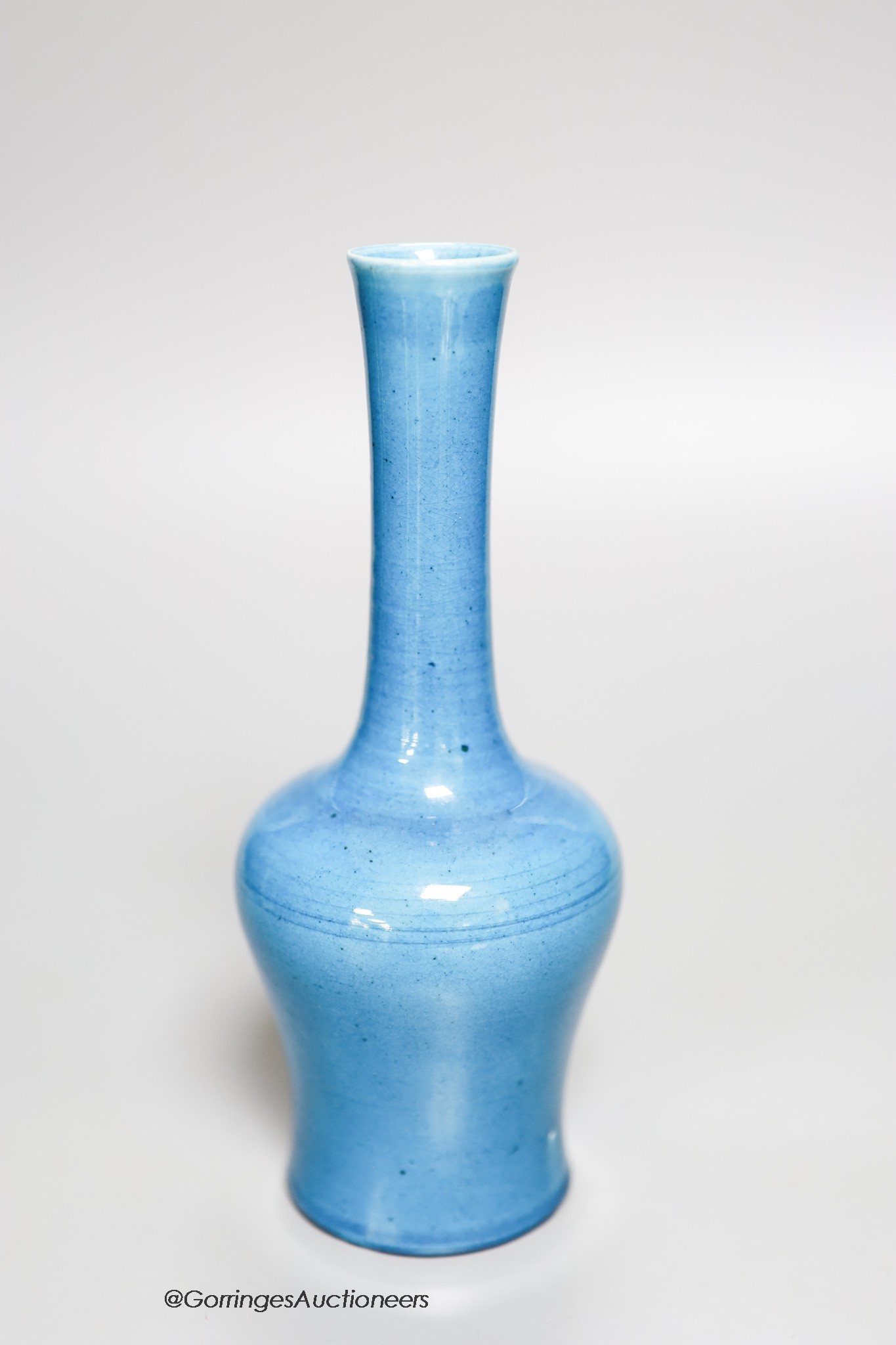 A Chinese turquoise glazed bottle vase, height 20cm